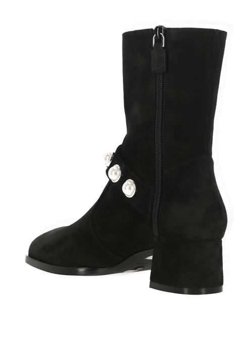 Black square toe woman boot Stuart Weitzman | SH002SPDBLK